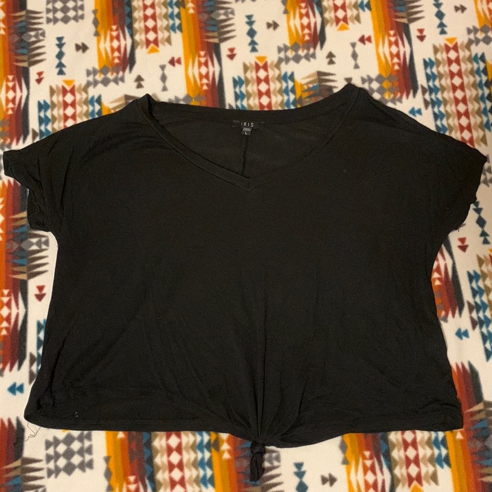 Black crop top size L